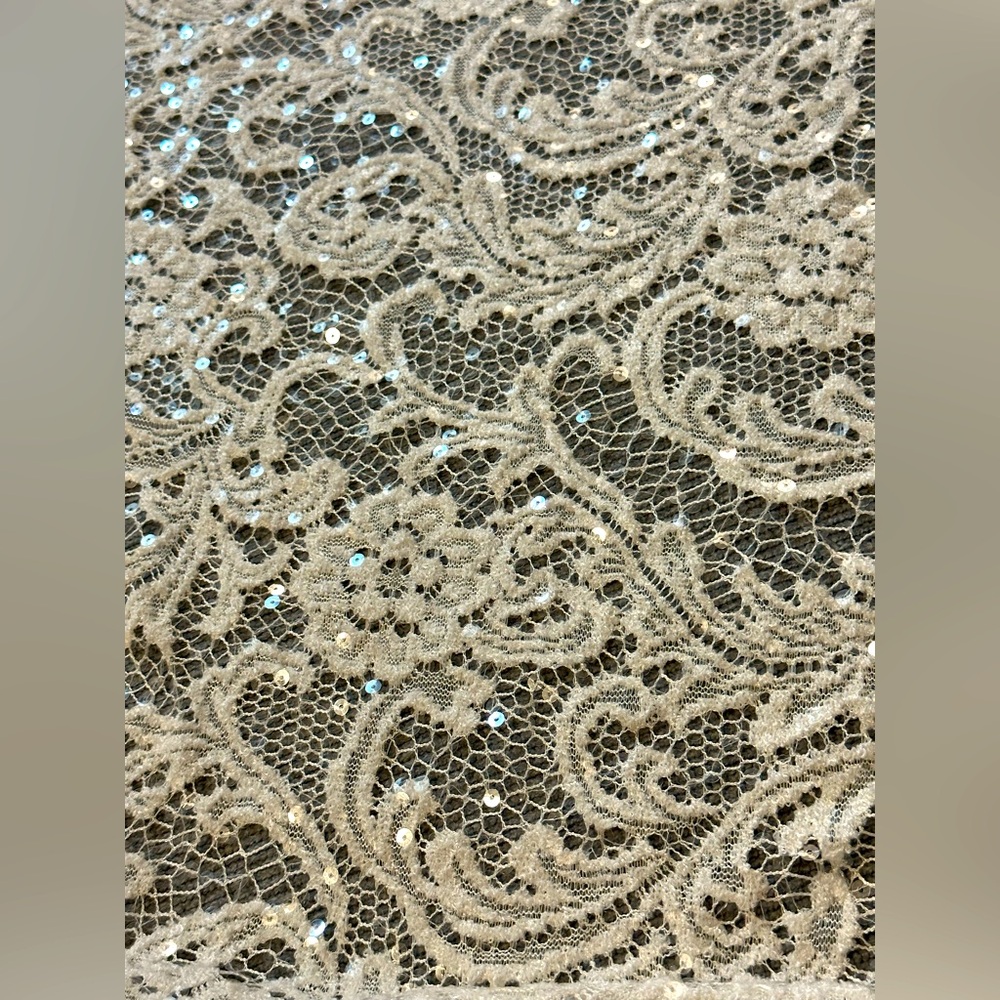 Ivory Bridal Sequin Lace Fabric